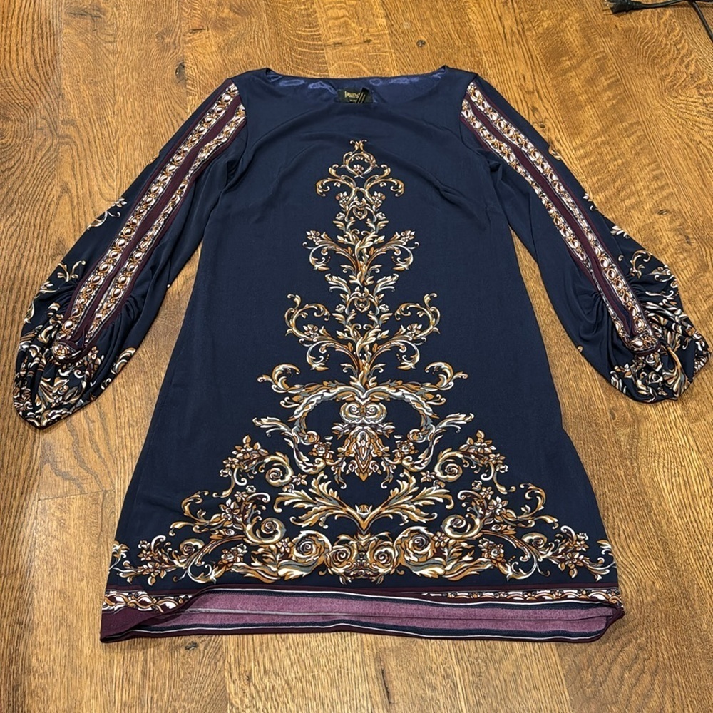 Laundry Women’s Midi Dress Blue Brown and Purple Size 0